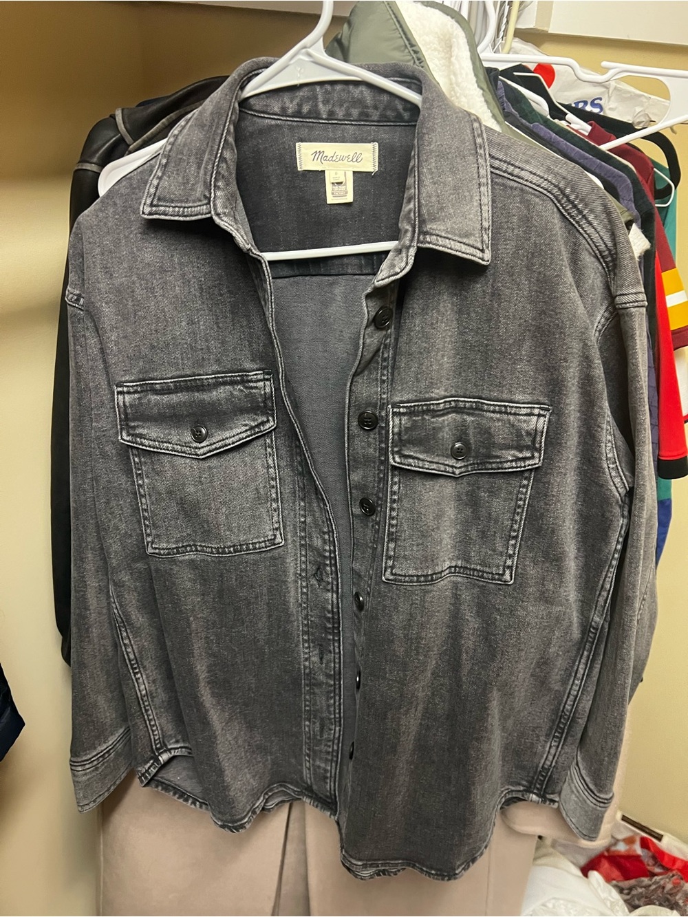 Madewell Women’s Washed Black Denim Shirt